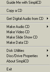 OAK quick launcher - comes up if you press right click in the OAK icon